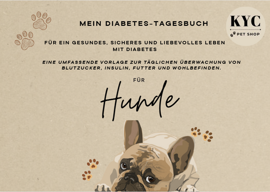 🐶 Diabetes-Tagebuch für Hunde (30 Tage) Dein täglicher Begleiter für ein gesundes Hundeleben mit Diabetes. 📄 Digitales Produkt (PDF zum Ausfüllen & Ausdrucken)